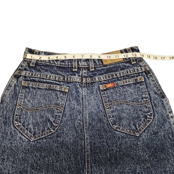 Vintage Lee Acid Washed Denim‎ Skirt - Size 11 - Made in the U.S.A - Picture 7 of 11